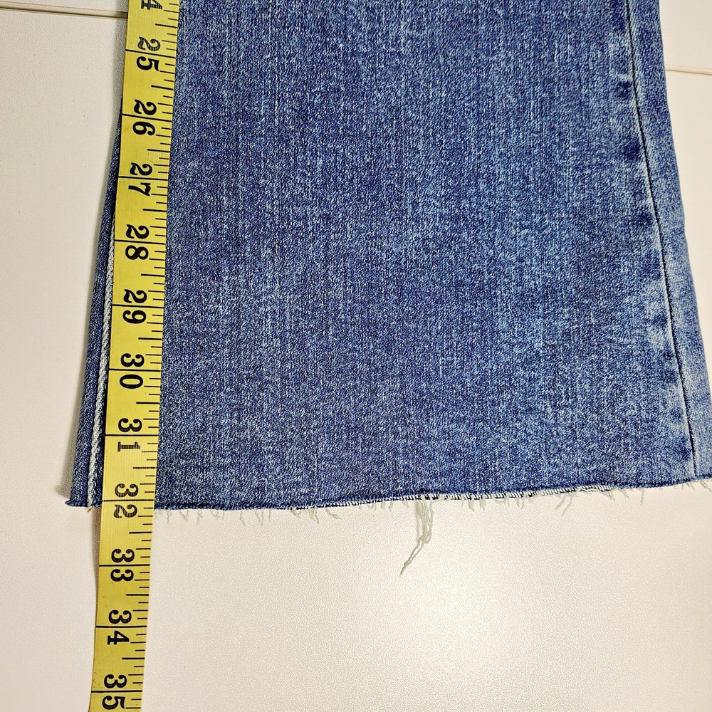Judy Blue Jeans Womens Sz 7/28 High Waist Flare Fit Distressed Stretch Fray Cuff - Picture 14 of 16